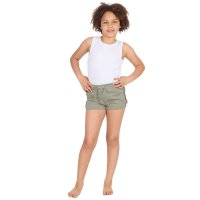 12C149: Older Girls Interlock Shorts- Sage (7-13 Years)